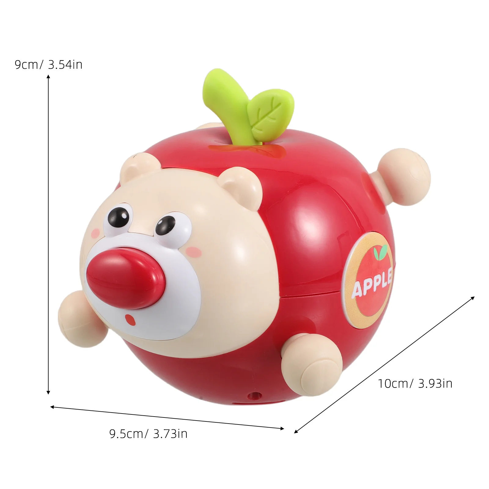 Baby Wackeln Säuglingssensorisches Zahnen Sicherer kaubarer Apfelform Bunter Becher für die Handkoordination der Gehirnentwicklung