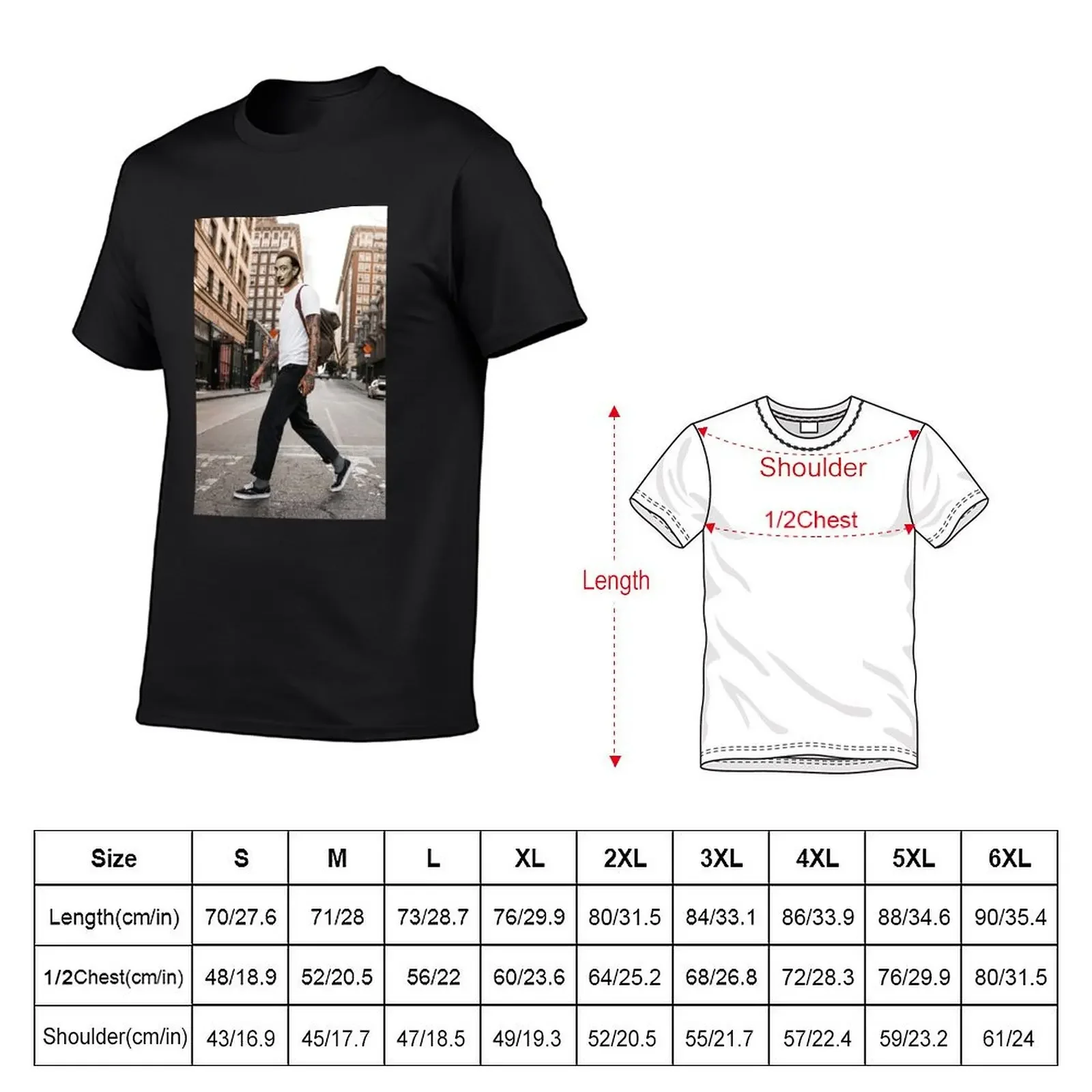 urban dali T-Shirt blanks anime men clothing