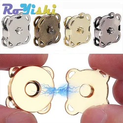10 Sets Metal Magnetic Snap Fasteners Clasps Buttons for Handbag Purse Wallet Clothes Bag DIY Craft Sewing Accessories