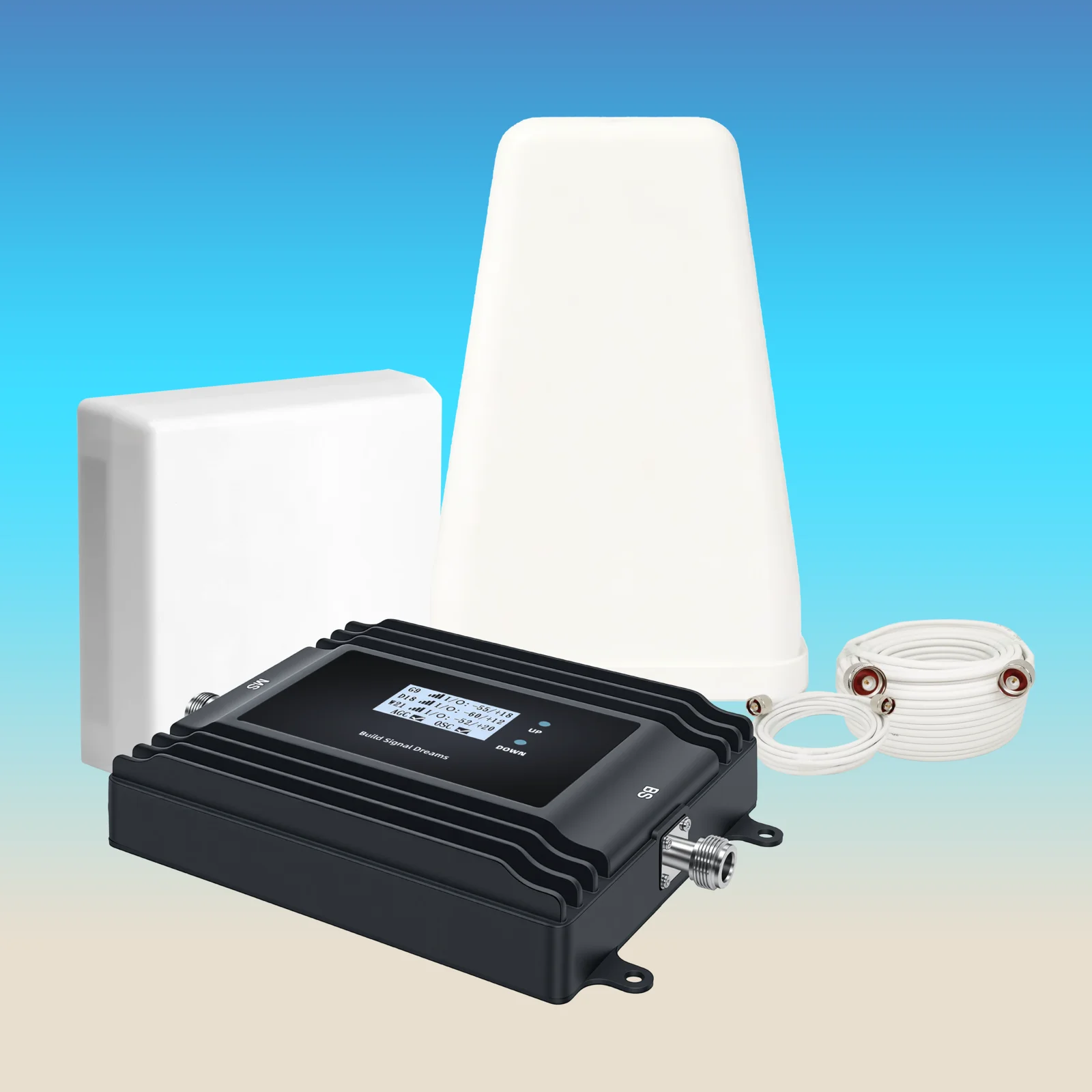 Cell Phone Signal Booster 4G 5G, B1,B3,B8,B20,B28,Tri Band LTE Repeater,GSM 3G Signal Amplifier, for All carriers App Monitoring