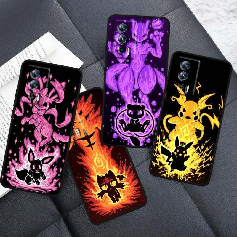 

P-Pokemons Anime Cute Phone Case For Xiaomi Redmi 12 13C 12C 13 10C 9T A2 9A 9C 7A Note 10S 8T 10 9 8 Pro 4G 5G Black
