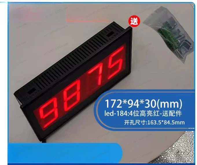 

1,8-дюймовый 4-разрядный промышленный светодиодный дисплей | Модуль последовательного порта RS485 с ярким красным индикатором для связи с ПЛК