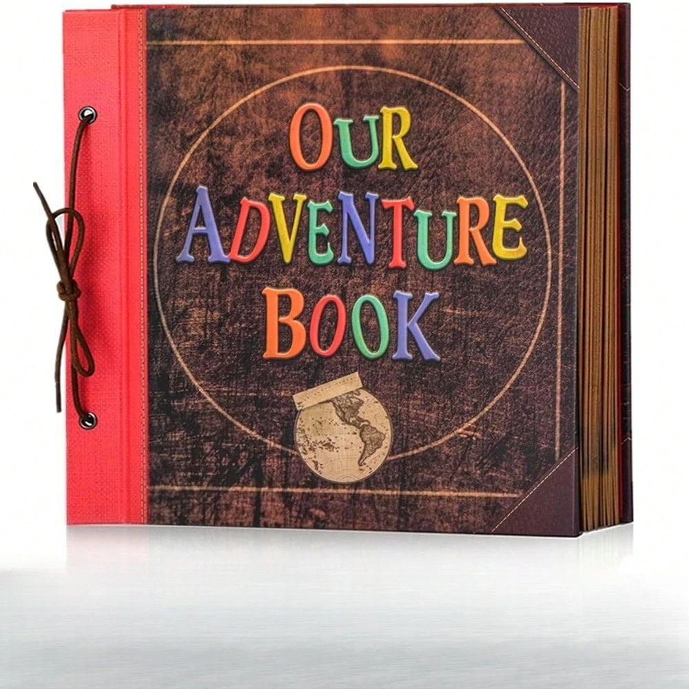 Handmade DIY Album Paste Vintage Album Our Adventure Book Up Family Scrapbook Photo Album