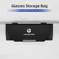 Car Leather Sunglasses Glasses Holder Glasses Case Box Organizer Accessories For Leapmotor T03 S01 C11 C01 C10 Leap Motor