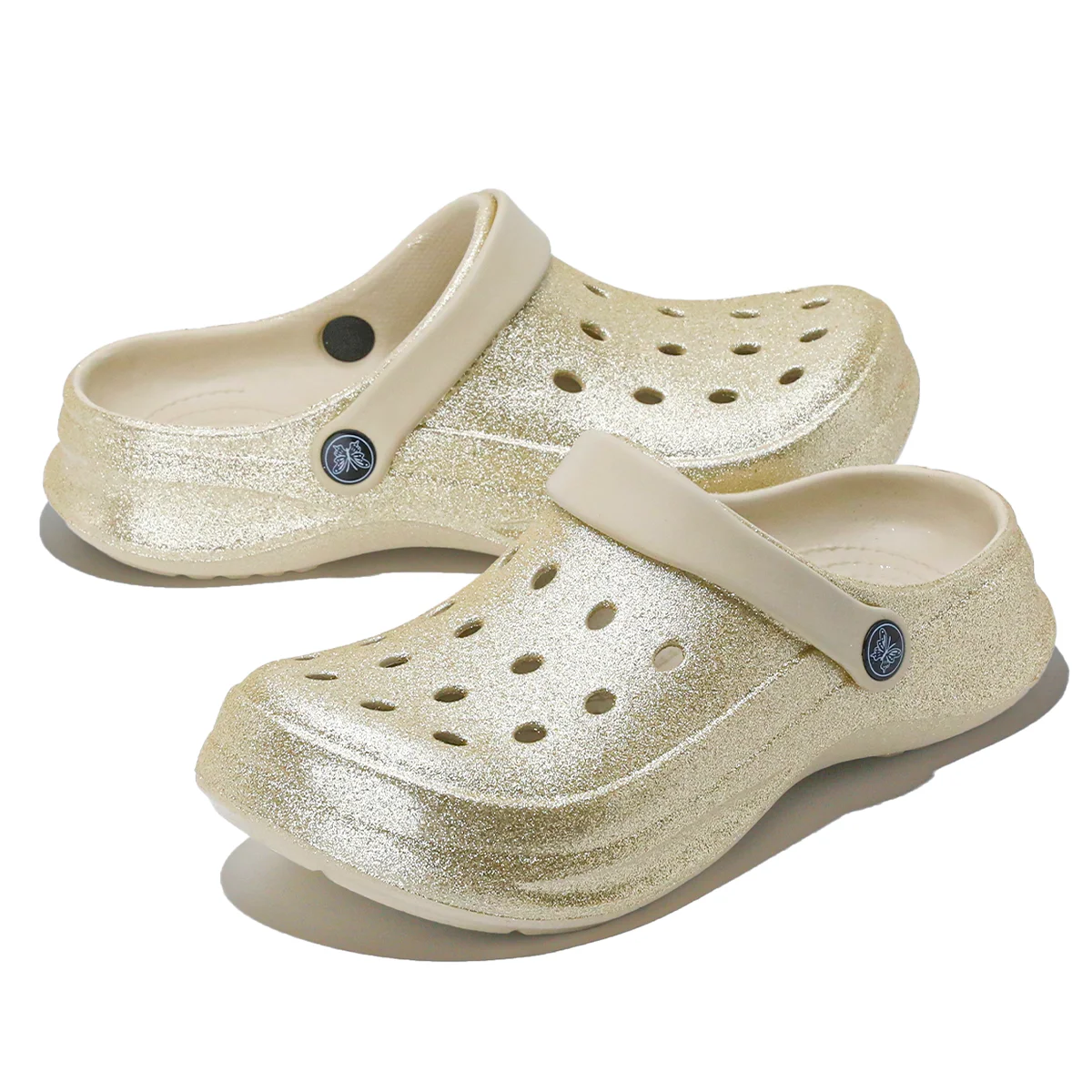 Glitzer-Clogs, Leichte EVA-Gartenschuhe, Wasserdichte Rutschfeste Sandalen, Bequeme Slip-On Schuhe für Drinnen und Draußen 816 – Detail 21