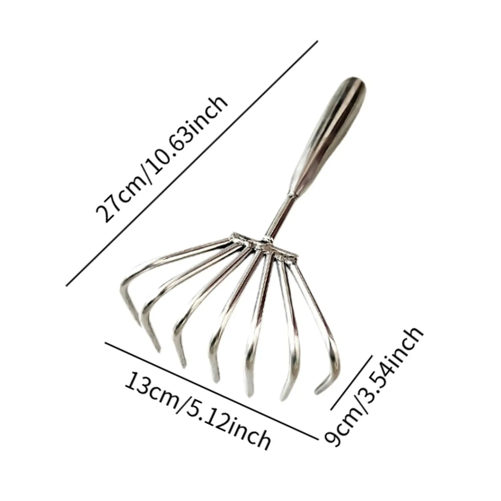 Claw Rake Multipurpose Practical Lightweight Portable Clam Scraper Tool for Digging Leaves Beach Clamming Loosening Accessories