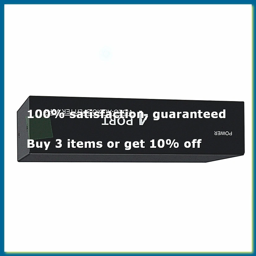 4-Way AV Audio Splitter 1 in 4 Out Composite AV Splitter 1X4 Video Audio Splitter Distributor for DVD C- EU Plug-WDL