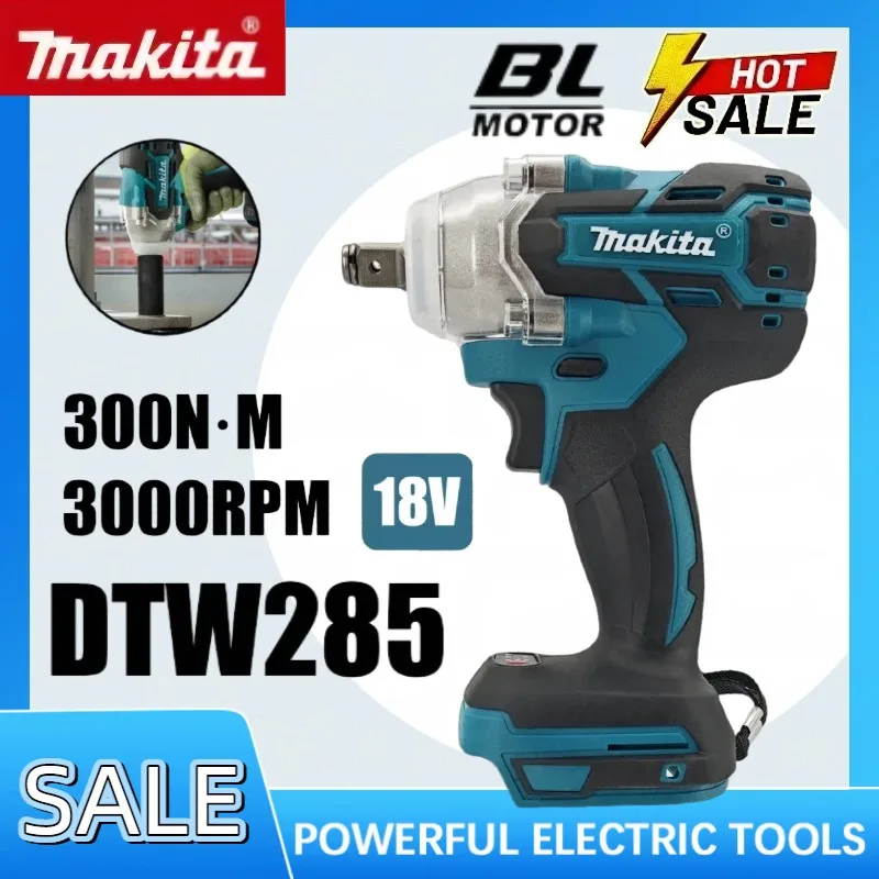 

Бесщеточный аккумуляторный ударный гайковерт Makita DTW285, 280 Нм, 1/2 дюйма, электрическая дрель-шуруповерт для аккумуляторов Makita 18В