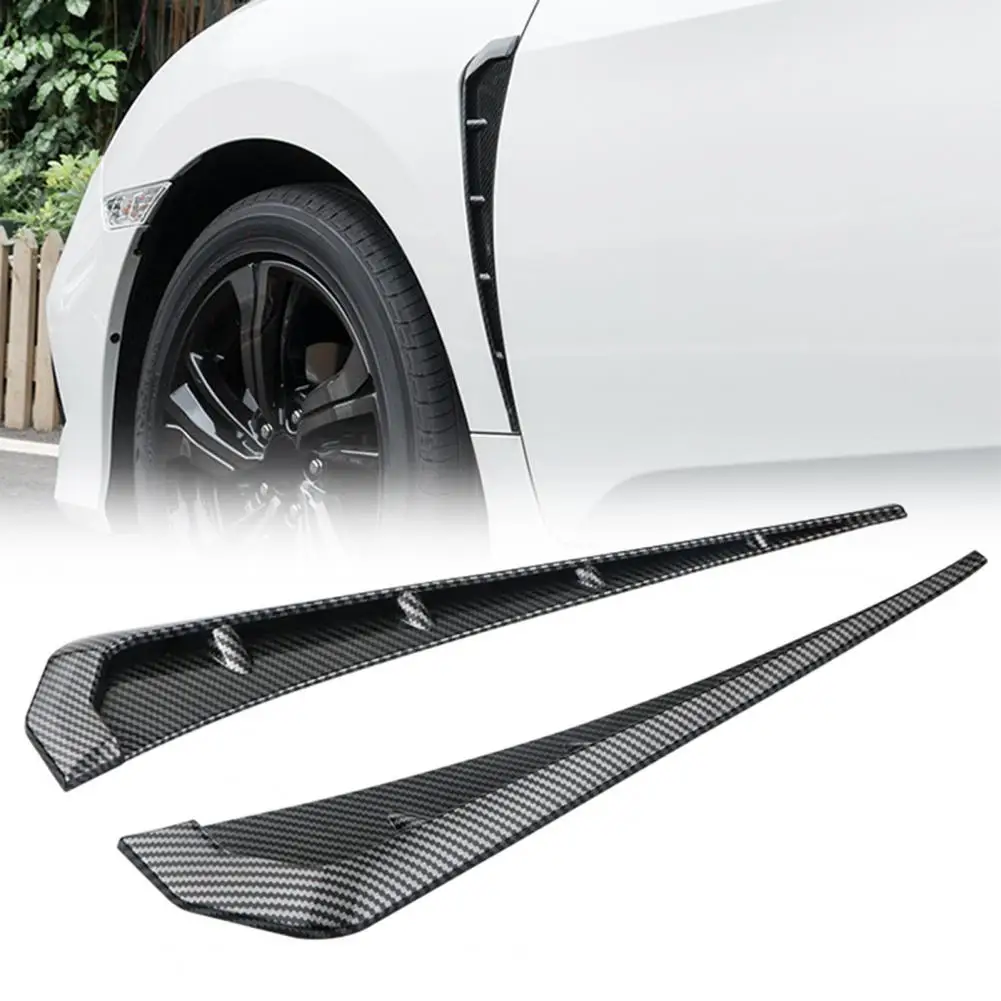 1 Pair Car Fender Side Vent Carbon Fiber Car Side Fender Spoiler Air Flow Intake Hole Grille Fender Sticker Car Accessories