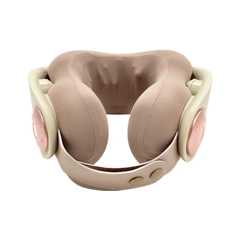 HOT Good quality Intelligent U-shaped car, plane and home brown heating shiatsu kneading travel neck massage X pillow