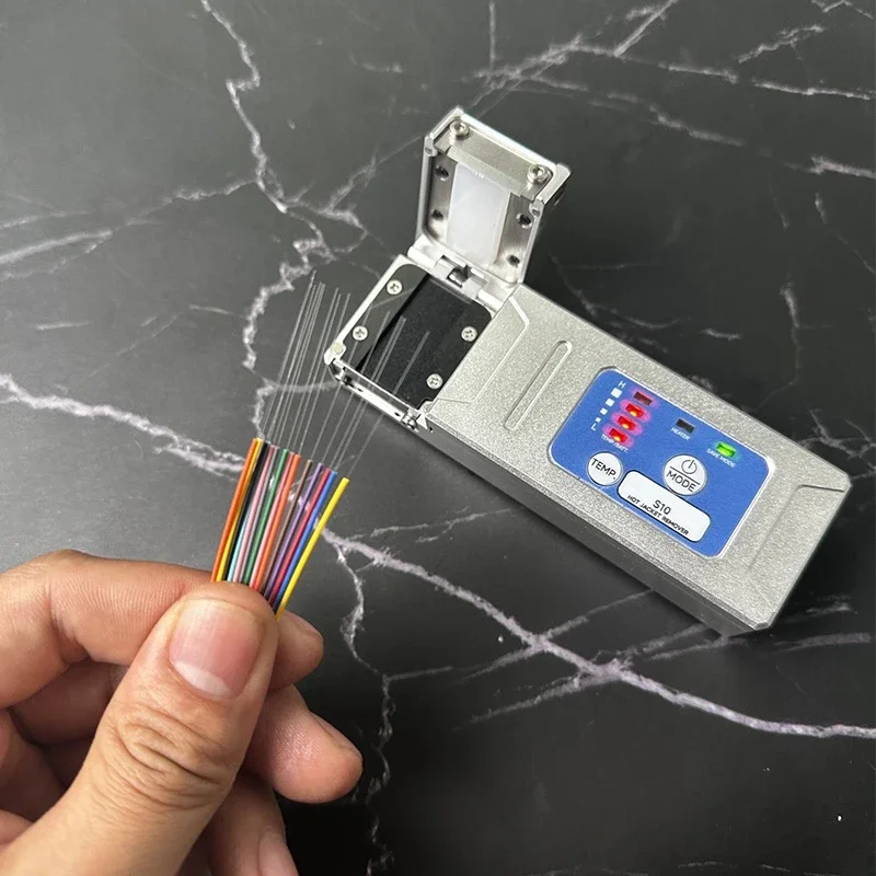 S10 Fiber Optic Thermal Stripper Heated Cable Stripping Tool with Built-in Battery Ribbon Fiber Thermal Stripping Splicing Tool