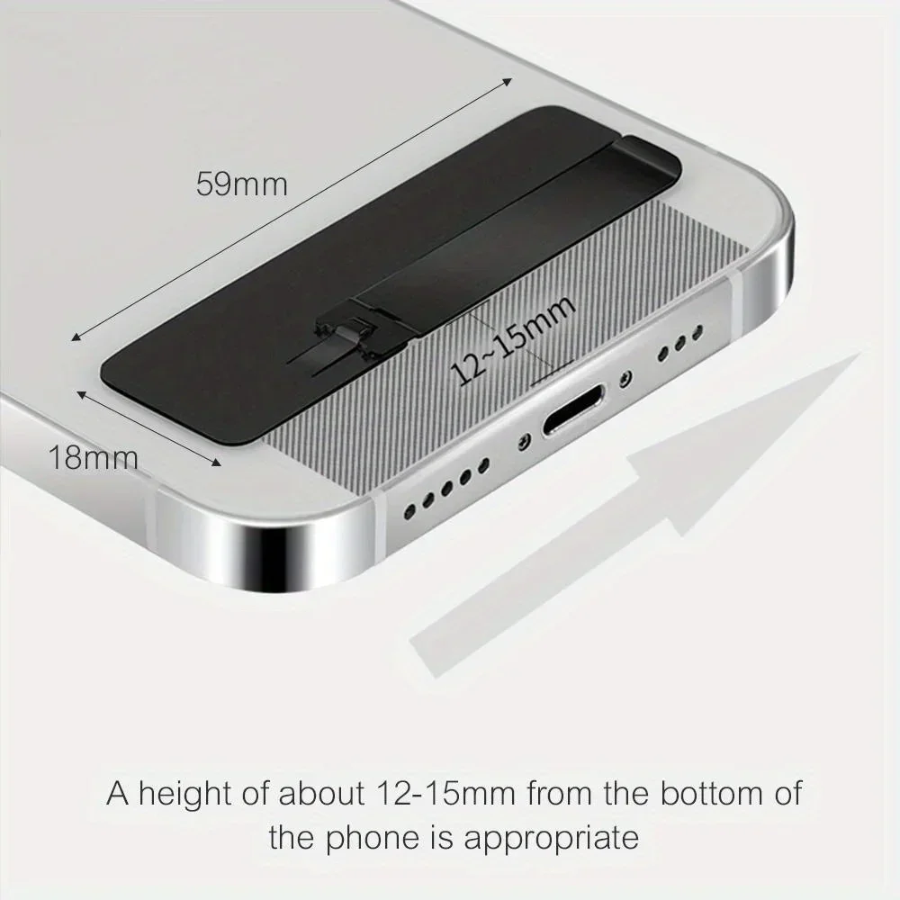 2 Stück Ultra Dünner Mini-Handy-Ständer Universeller Desktop-Handyhalter Metallstahl Klappbarer Tischhalter für iPhone/Samsung – Detail 4