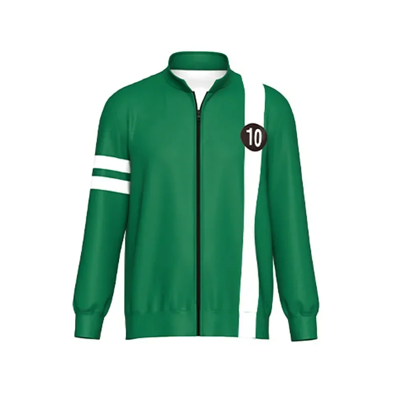 Anime ben10 Alien Force Tennyson Cosplay Costume Halloween Outfits Unisex Sweatshirt Jacket Hoodies Zipper Coat Casual Uniforms
