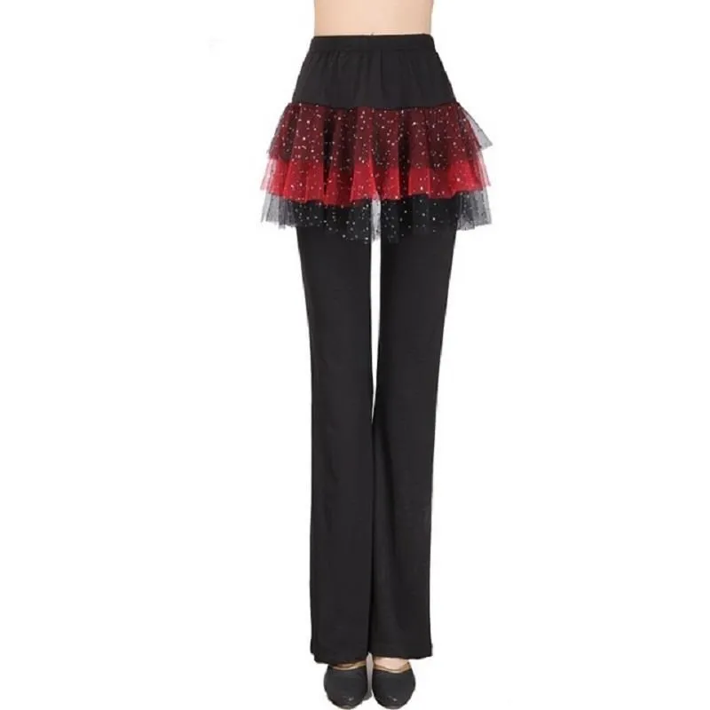 new-square-dance-outfit-skirt-pants-large-size-a-mesh-sequin-dancing-pants-women's-group-dance-skirt-long-straight-leg-trousers