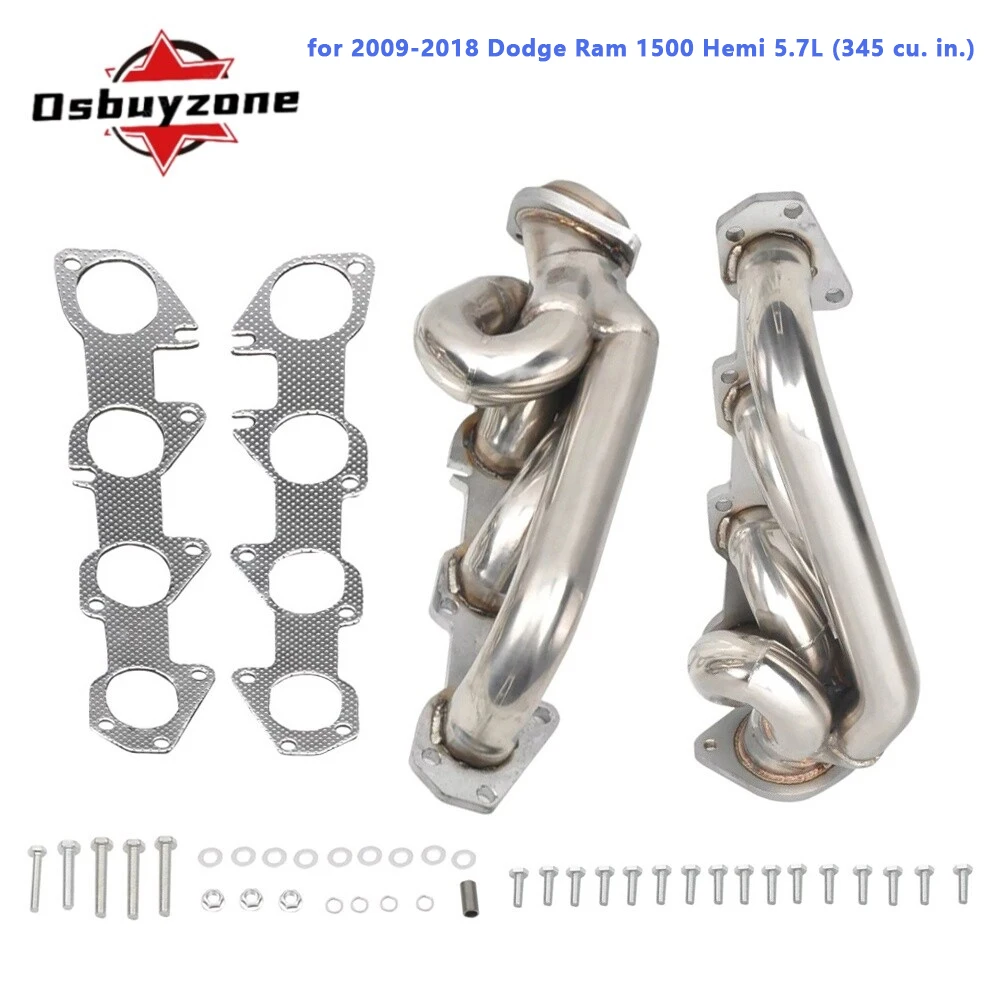 Shorty Headers for 2009-2018 Dodge Ram 1500 Hemi 5.7L V8 Engine Manifold Performance Upgrade