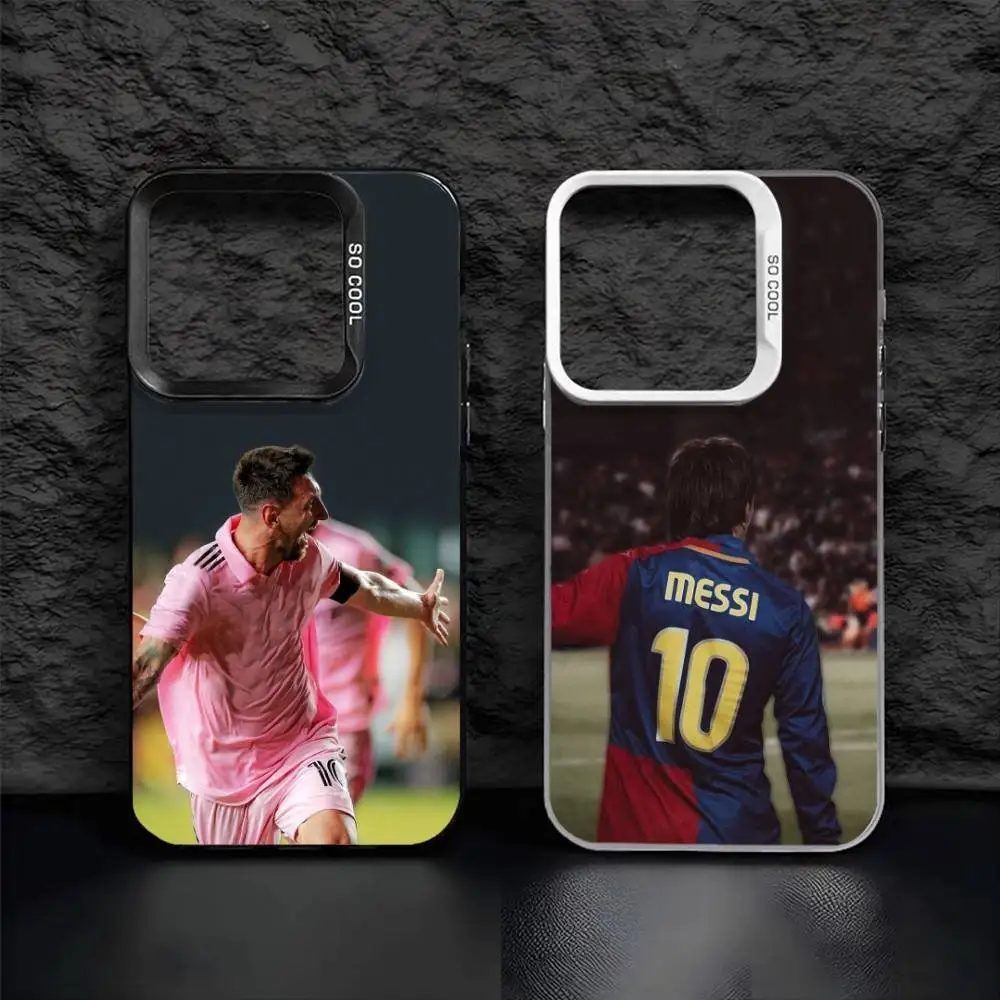 

Cool Footballer L-Lionel M-Messi Phone Case For iPhone17, 16,15,14,13,12 Pro Max Black Candy Matte Shockproof Cover