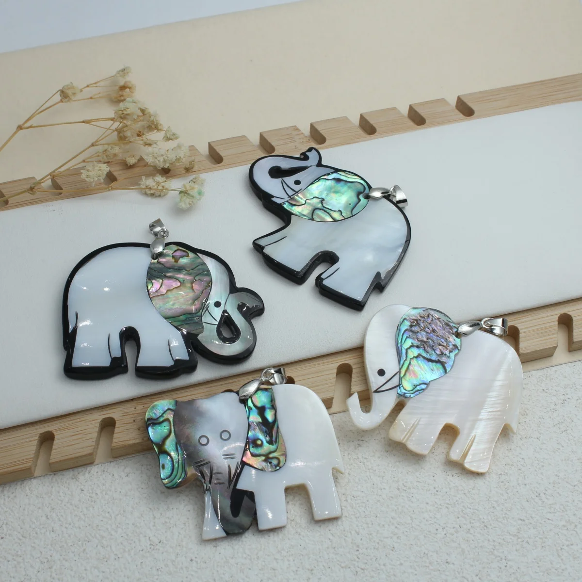 

Multi style elephant natural popular shell pendant for jewelry DIY accessories accessories