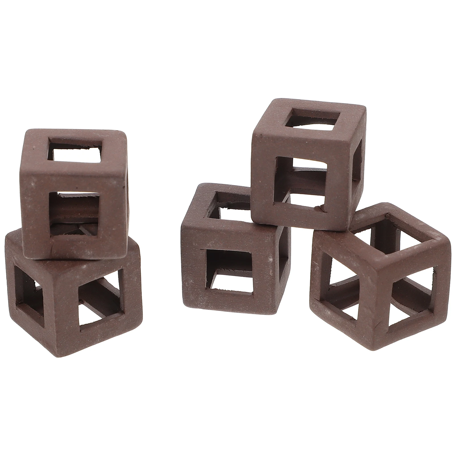 

5 Pcs Fish Tank Clay Pot Hide Hole Shrimp House Decoration Coral Reef Hiding Cave for Aquarium Ceramics Breeding Shelter