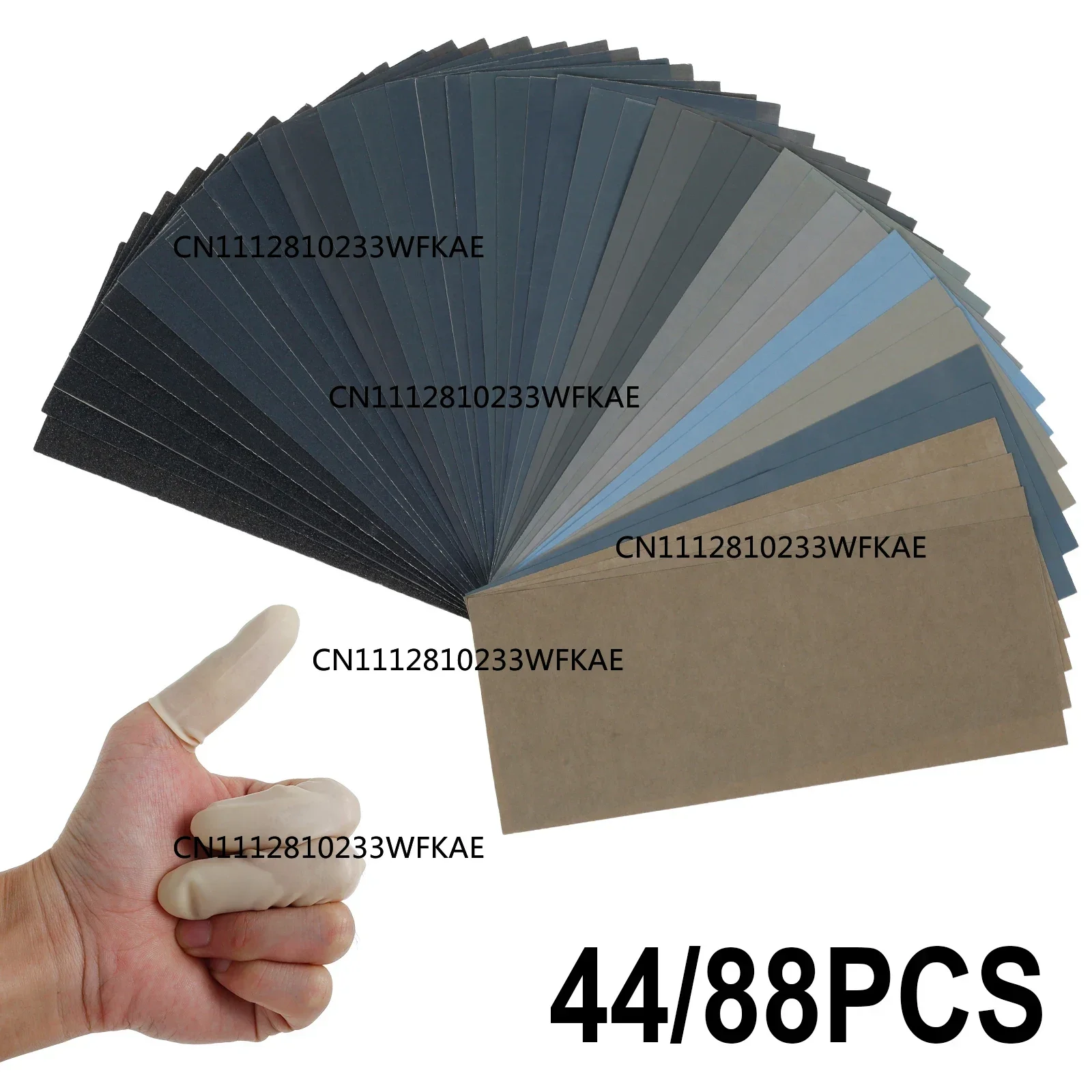 44/88PCS Extra Fine Sand Paper 120-20000 Assorted Grit Sandpaper Set Water/Dry Sanding Paper Sand Paper Abrasive Tools