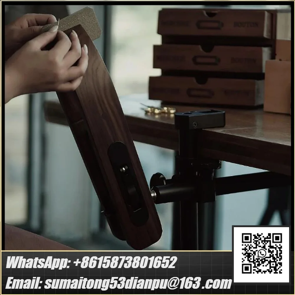 Leather Hand Sewing Clip DIY Handmade Leathercraft Work Fixture Stitching Fixed Black Walnut Cherry Wood Optional