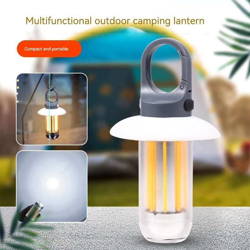 Funny deer YY-17 führte Mini hängende Zelt lampe tragbare Camping lampe wiederauf ladbare Cob Arbeits licht mit Haken 5 Modi Wandern Angeln