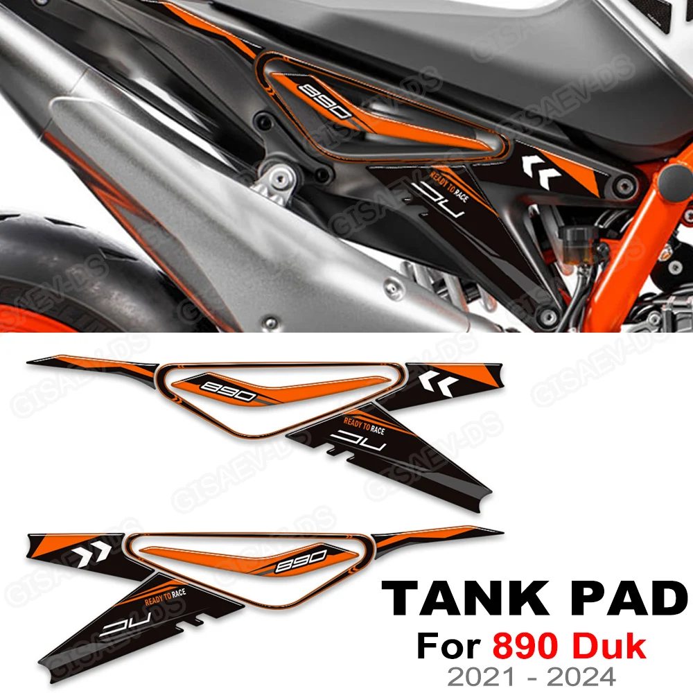 

For 890 Duk 2021 2022 2023 2024 Motorcycle Fuel Oil Tank Pad Side Tank Knee Protector Stickers Decals Kit