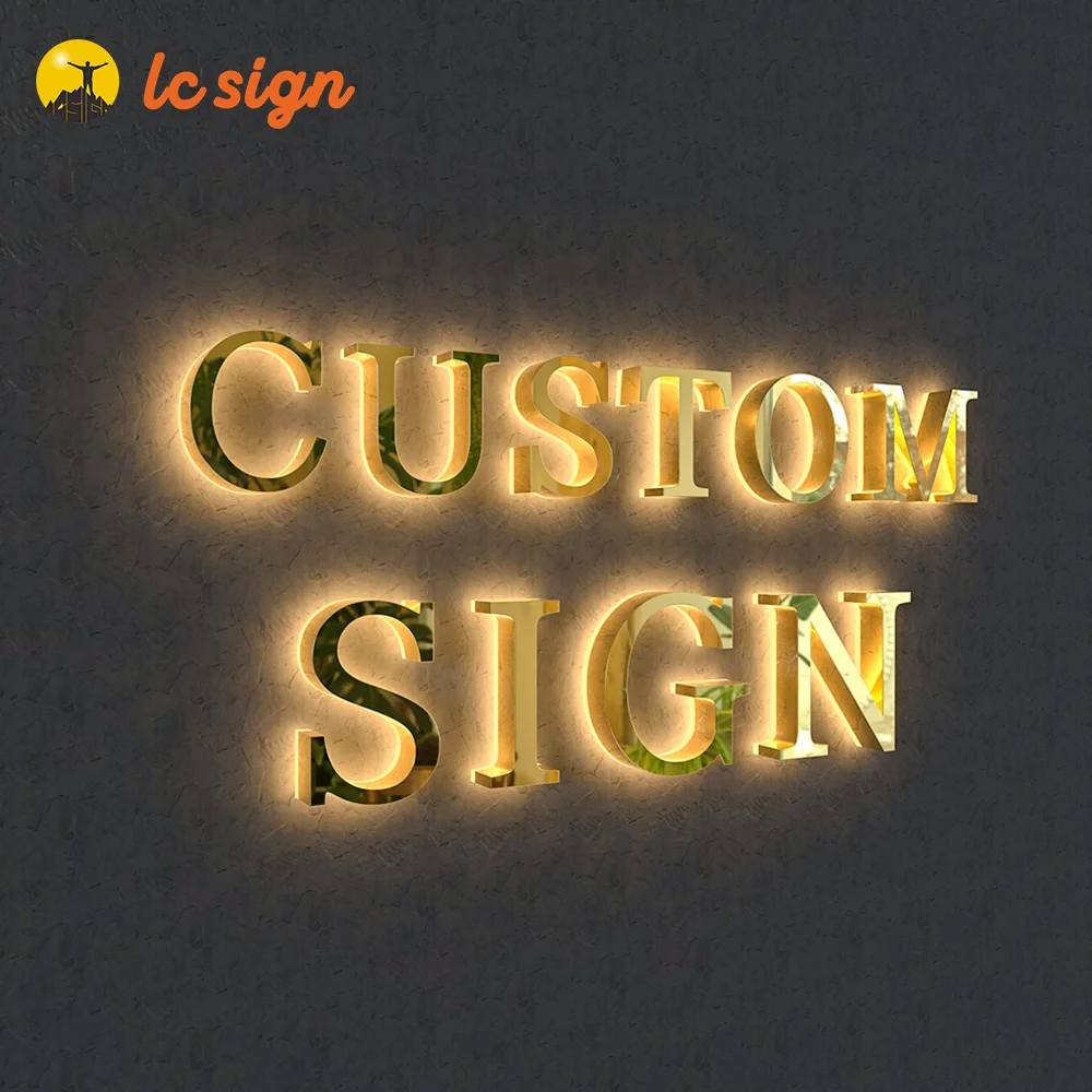 

Lighted Sign Backlit Letter LED Stainless Steel LED Channel Letters Sign LED Advertising Signs Channel Letters