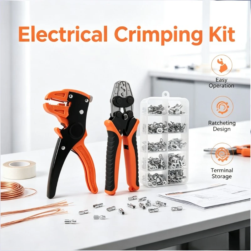 320pcs OT UT Crimp Terminals, Copper Ring & Fork Wire Connectors, Electrical Spade Lugs Assortment Kit