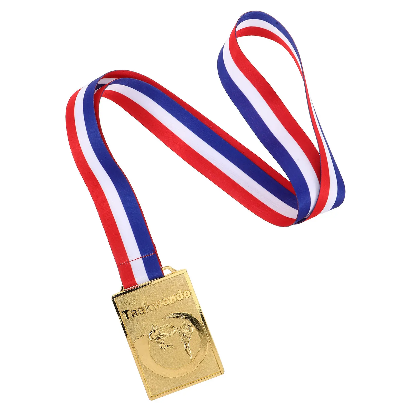 

Taekwondo Trophy Medals Gold Sports Prizes for Champions Victory Medal First Place Ribbon Lightweight Neck Ribbon Design Martial