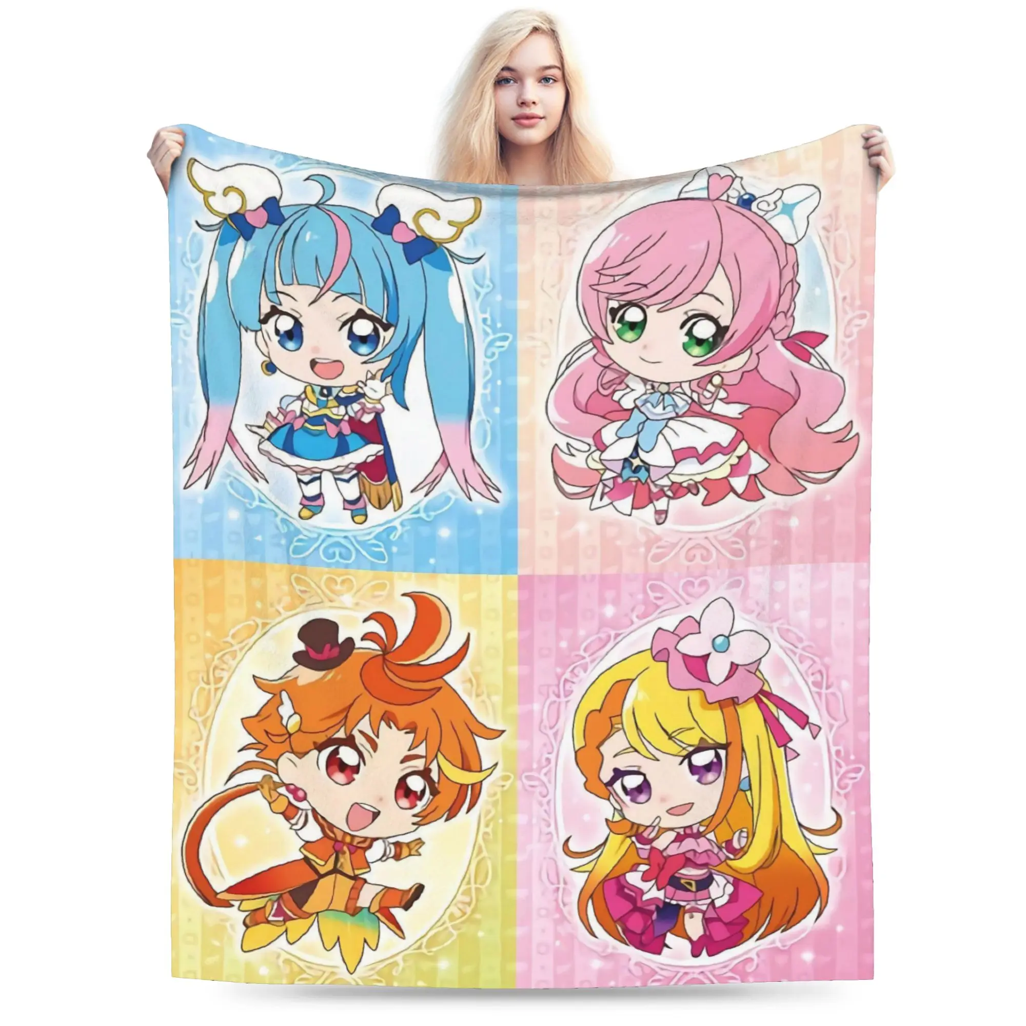 Soaring Sky Pretty Cure Blanket Ultra Soft  Throw Blankets for Sofa 50x60 Inch Multiple Sizes Bedding Throws