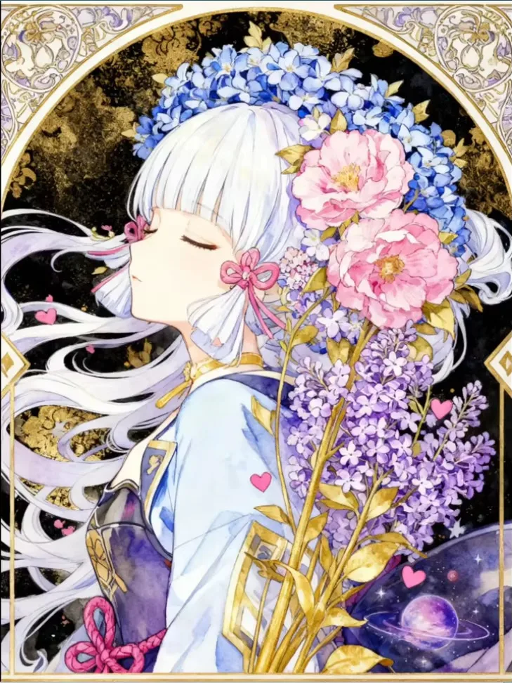 Diamantmalerei Genshin Impact Kamisato Ayaka Diamantmosaik Handgefertigte Kunst Exquisites Kreatives Geschenk Heimdekoration