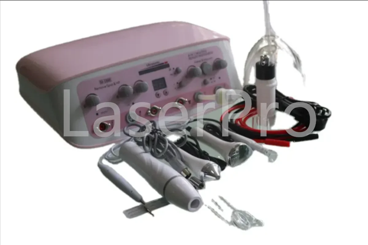 Instrument de beauté du visage Portable 6 en 1, Spray galvanique, aspiration sous vide, élimination des points noirs, équipement avancé de soins de la peau