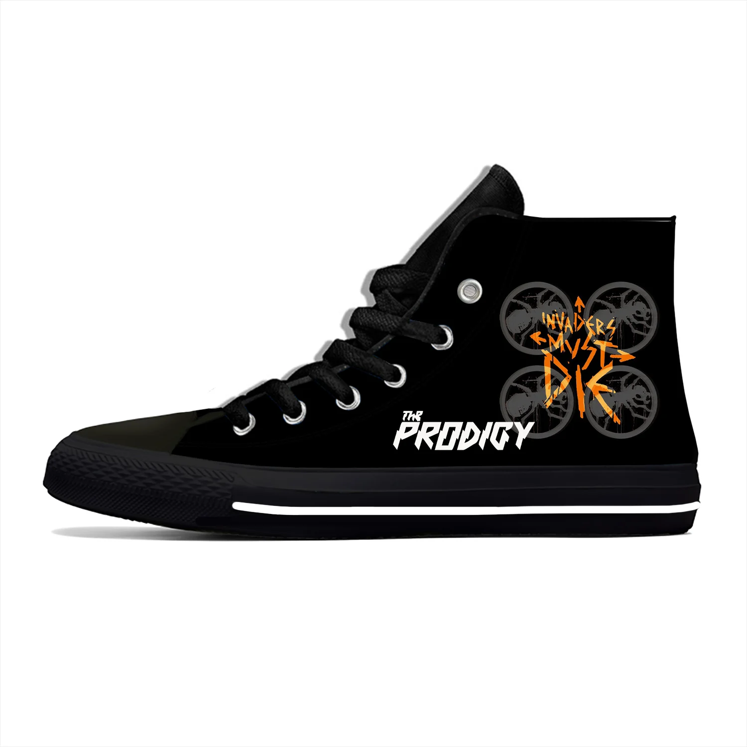 Hot Summer Electronic Music Rock Band Prodigy Fashion Lightweight High Top Canvas Shoes Men Women Casual Sneakers Board Shoes