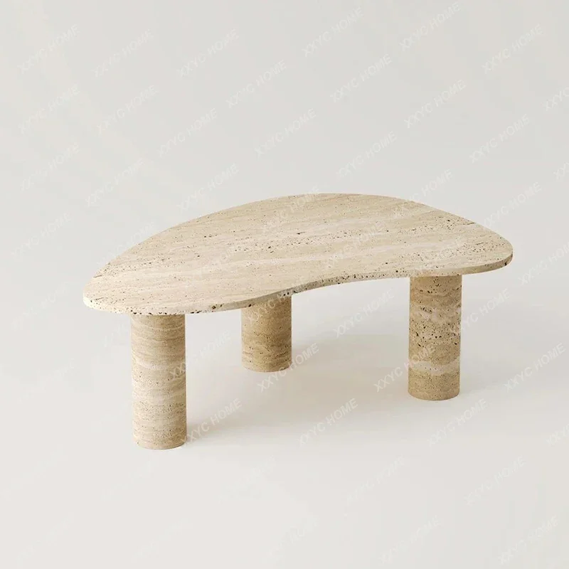 natural travertine coffee table  living room special-shaped coffee table household tea table