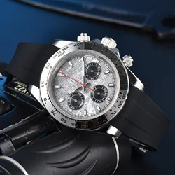 Luxury Fashion Rubber Strap Men's VK63 Sport Waterproof Date Sport Men's Quartz Watch 904L stainless steel multifunctional