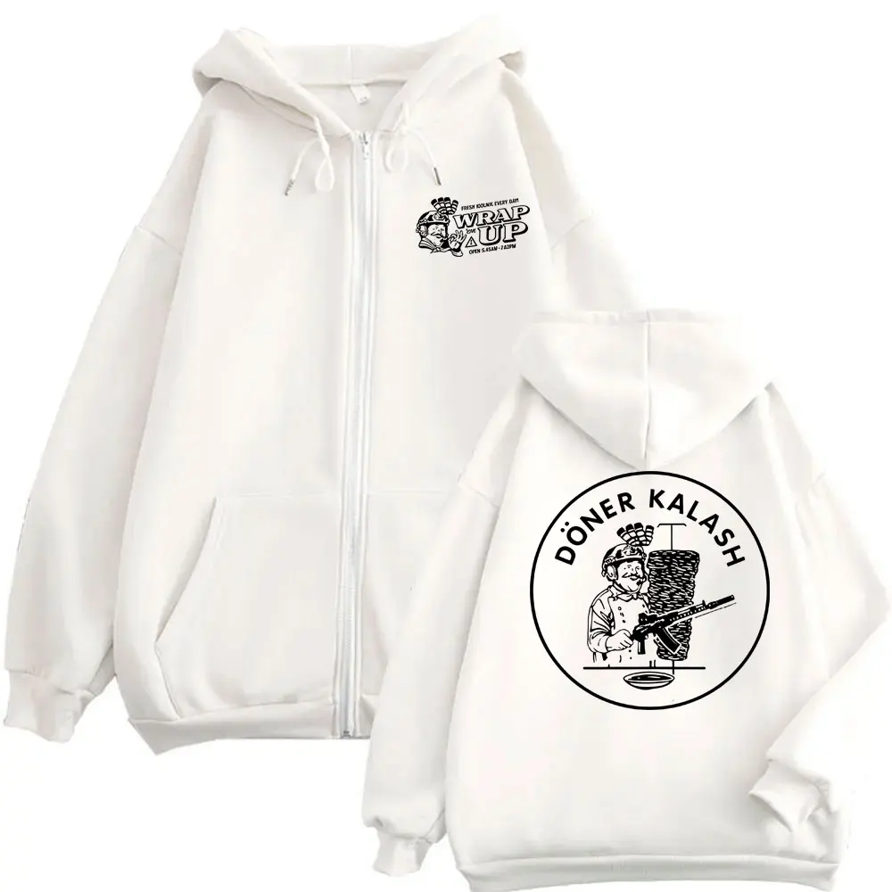 

Doner Kebab Kalash Forward Observations Group Funny Meme Zipper Hoodie Karl Marx Socialist Hoodies Men's Vintage Zip Up Jacket