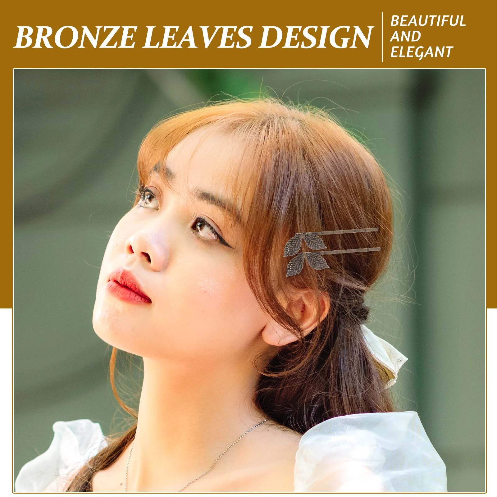 

10pcs Leaf Hairpin Bronze Clips for Women Hair Accessories Wedding Party Everyday Use Styling Tool