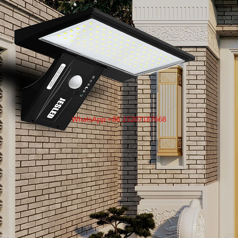 

Newest Solar Wall Lamp Outdoor Human Motion Sensor Waterproof 3 Modes Induction Leds Street Light for Decor Lighting Yard Garden