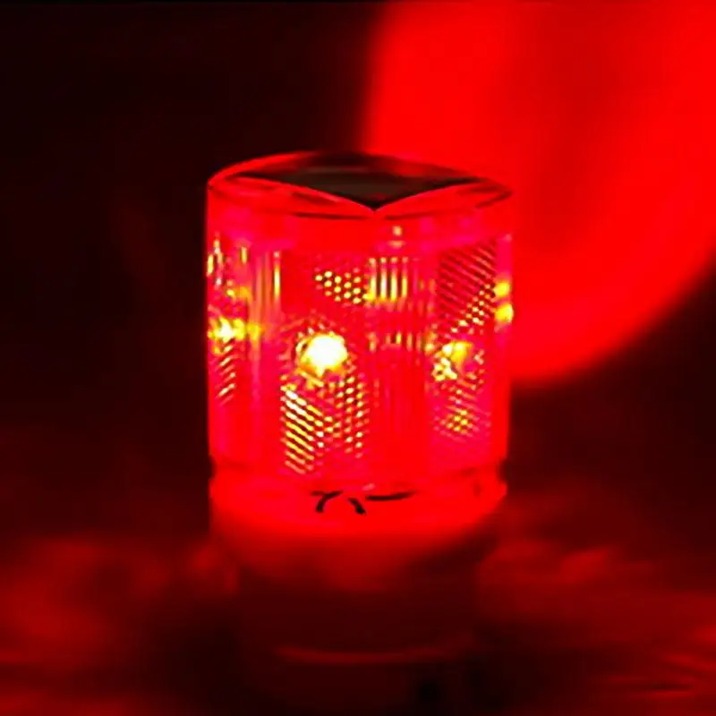 Solar Powered LED Traffic Strobe Warning Lights Flicker Beacons Road Roadblock Construction Sign Lamp