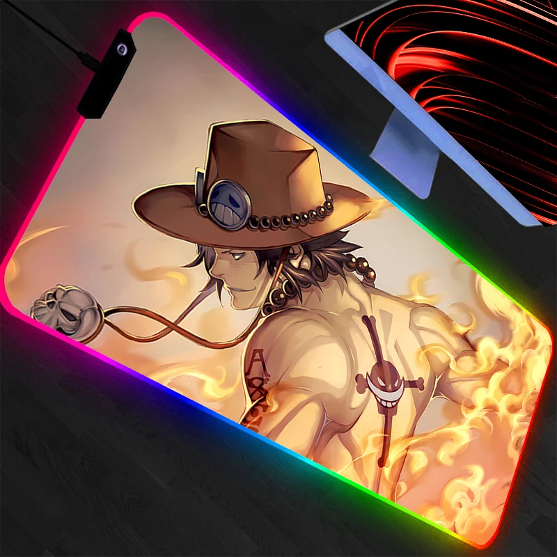 LED Mouse Pad One Piece Gamer Large XXL Tablet Varmilo Keyboard Carpet Backlight Gaming Accessories RGB Mousepad Durable