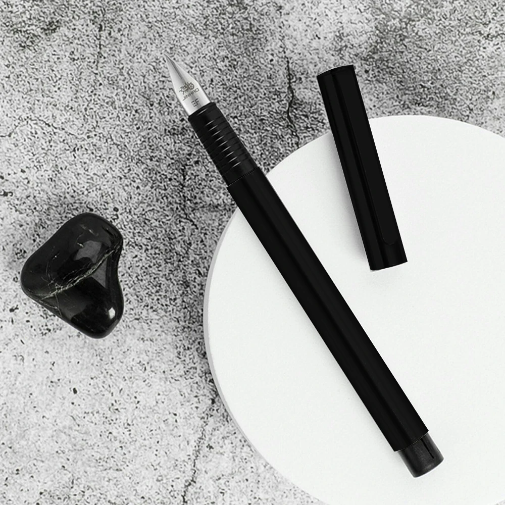 

3PCS Jinhao 65 Fountain Pen EF F Nib with Converter Metal Matte Black Writing INK Pen School office supplies student stationery