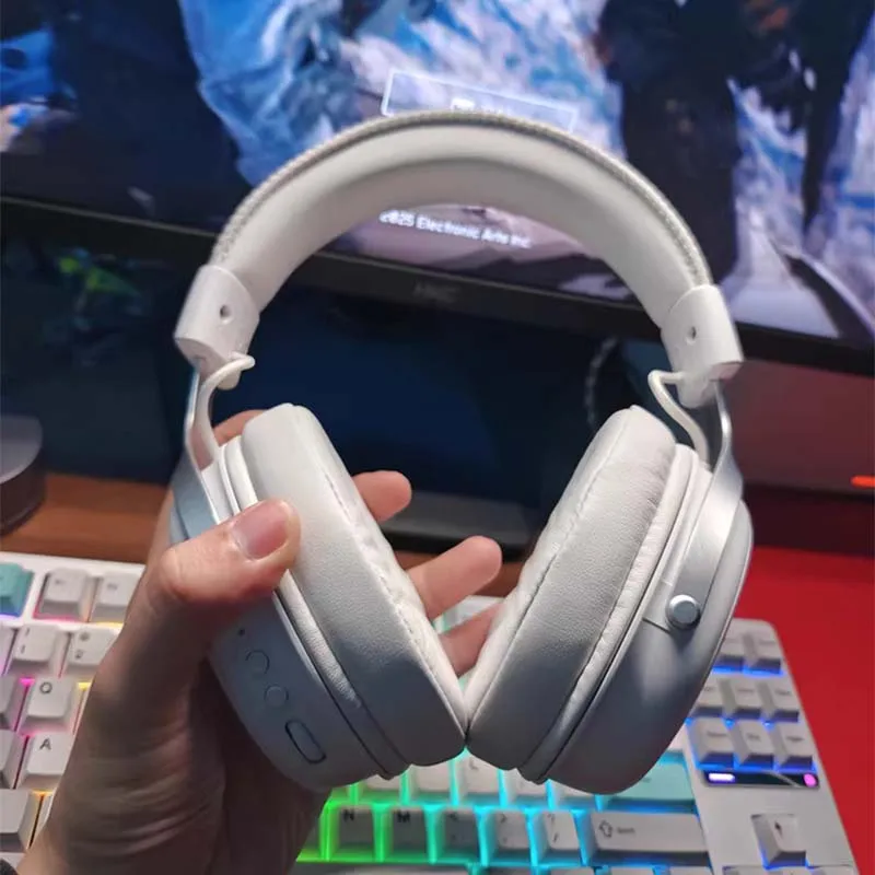 Mchose V9 Pro سماعة رأس رياضية إلكترونية مع ميكروفون ثلاثي الوضع للألعاب USB لاسلكي 7.1 قناة صوت محيطي سماعات صوت محمولة هدية