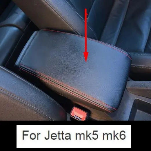 For Volkswage Jetta mk5 Jetta mk6 2005 2006 -2011 2012 -2017 Microfibre Leather Center Armrest Box Protection Cover Car Interior