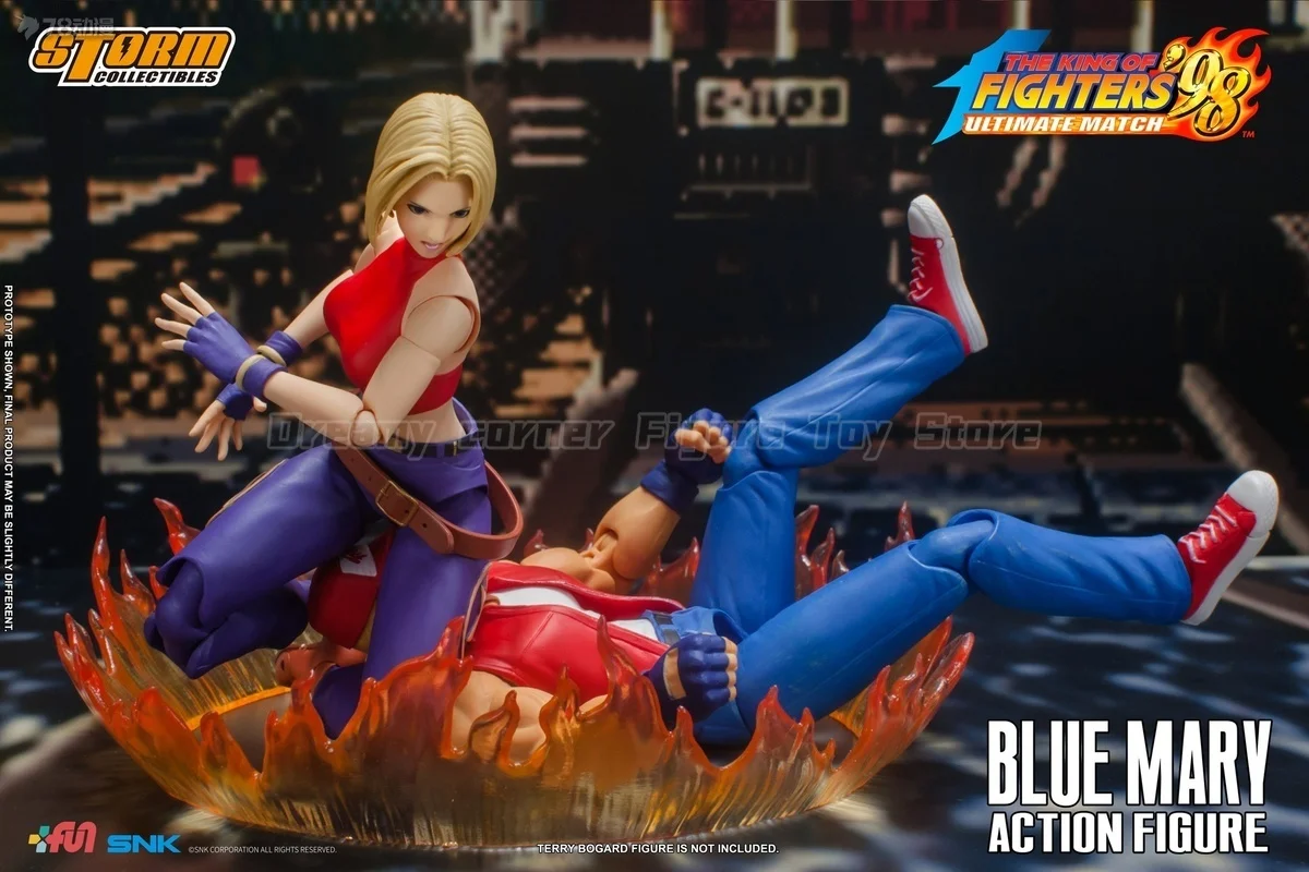 

【В наличии】Оригинальная фигурка STORM COLLECTIBLES The King of Fighters '98 Blue Mary 1/12, игрушечная модель, подарок