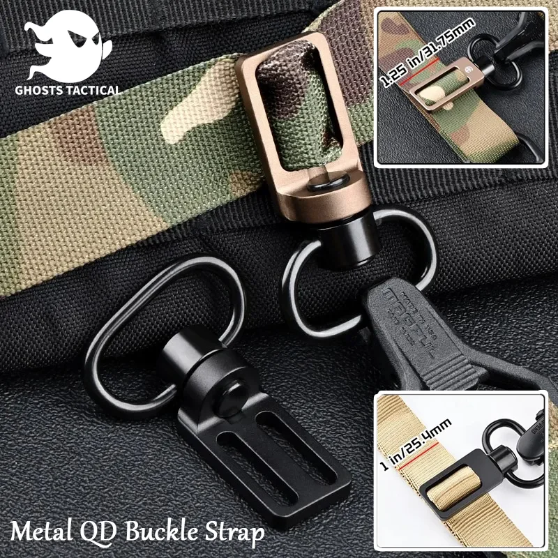 

Tactical Metal QD Buckle Strap 2 to 1 point tripod swing rotation shoulder strap buckle Outdoor hunting Airsoft Equip accessory