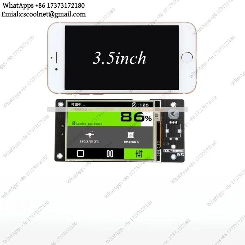 1pc 3.5inch High Resolution Color Touch Screen With Rotary Button For 32-bit Controller Board Electronic Accessories