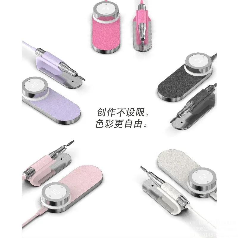 4th Artist Nail Salon Lightweight Rechargeable Nail Drill File Machine for Manicure Pedicure White
