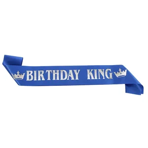 König Sash für Männer Geburtstagsfeier, Schwarz und Gold, alles Gute zum Geburtstag Material für Jungen, Geschenk von der Gunst, 18 °, 20 °, 30, 40 °, 50 °, 60 ° 8 Hauptverkäufe 60 -jähriges Souvenir - №8
