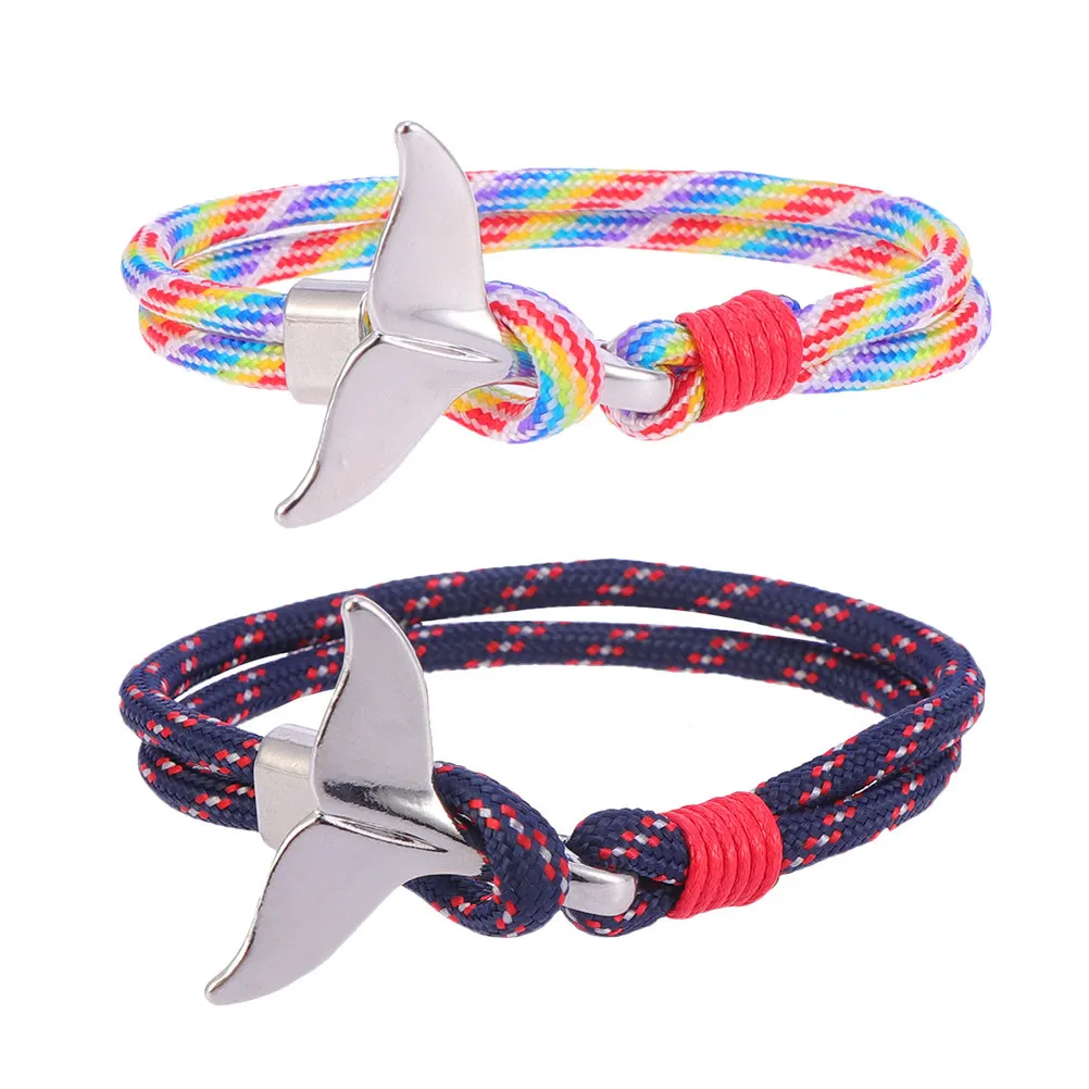2 Pcs Bracelet Cable Bracelets for Women Beach Beachy Bangle Hand Rope Couple Nautical