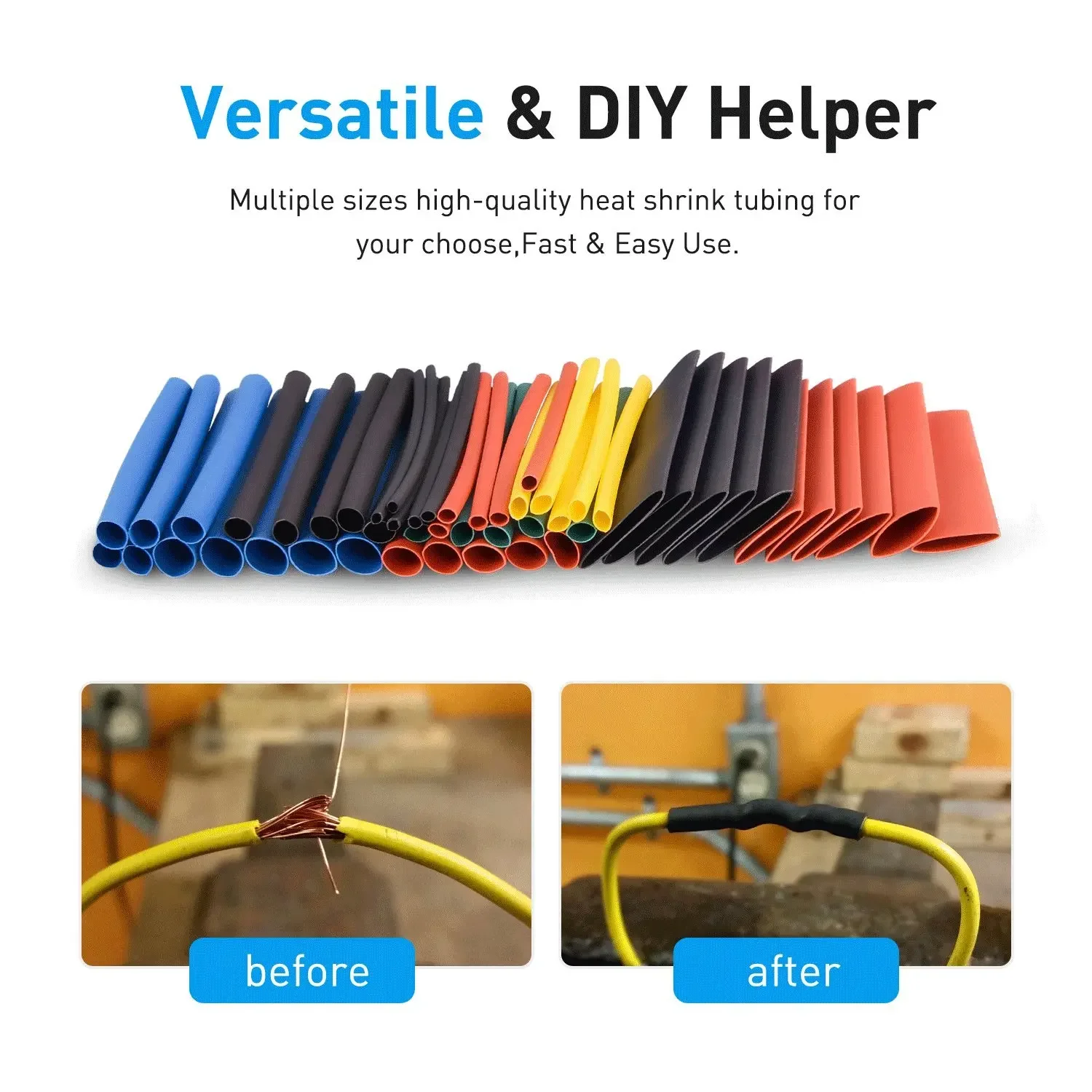 656/1060 قطعة أنبوب الانكماش الحراري مع 300 واط مجموعة مسدسات الهواء الساخن الاتحاد الأوروبي الولايات المتحدة 110 فولت 220 فولت مجموعة أنابيب الانكماش الحراري 2:1 غطاء كابل إصلاح الحماية